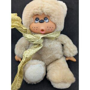 vtg 1991 Commonwealth plastic ace Teddy Bear Stuffed Animal Thumb Sucker Tan 9"